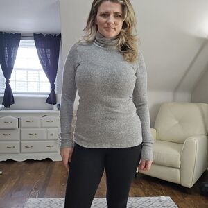 Fifteen Twenty Ribbed Turtleneck Top